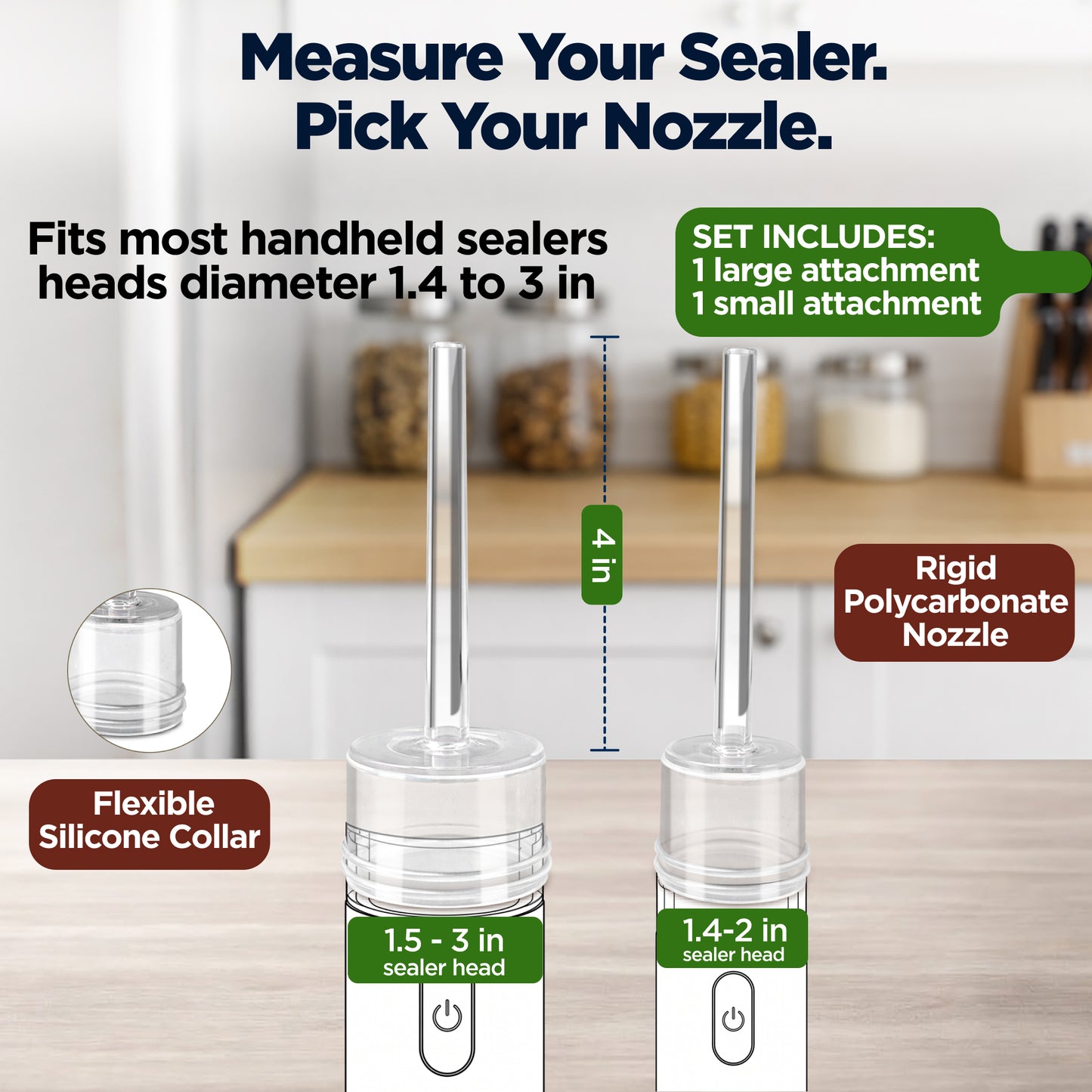 Universal Nozzle Attachment for Handheld Vacuum Sealers